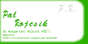 pal rojcsik business card